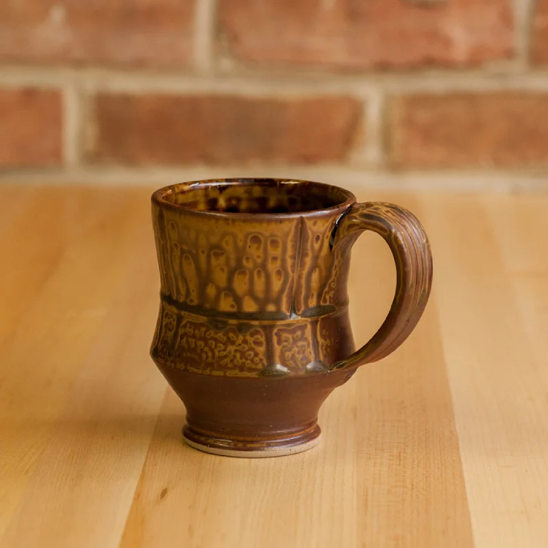 Durable plastic travel cups-Mug in Brown Ash | Black Glaze