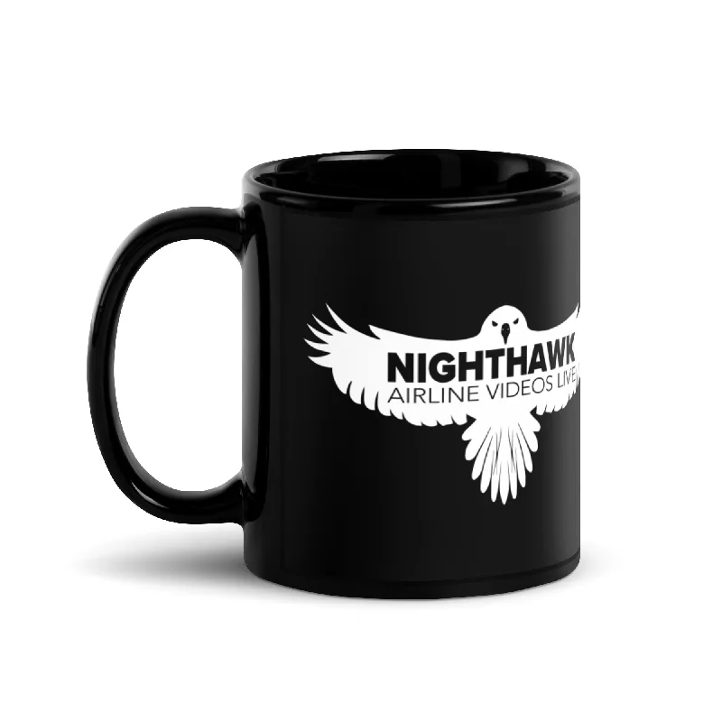 Frosted acrylic tumblers-NIGHTHAWK Black Glossy Mug - SOLD IN US ONLY