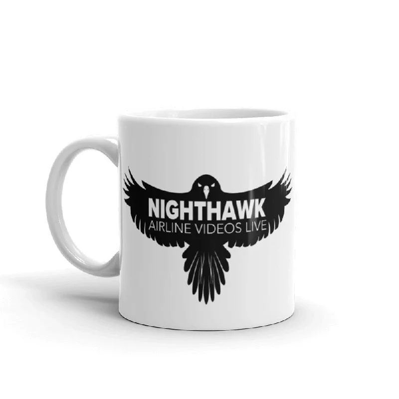 Sleek stainless steel water cups-NIGHTHAWK White glossy mug