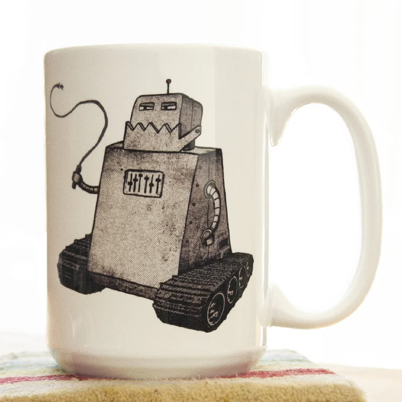 Heavy-duty glass beer mugs-Robot mug