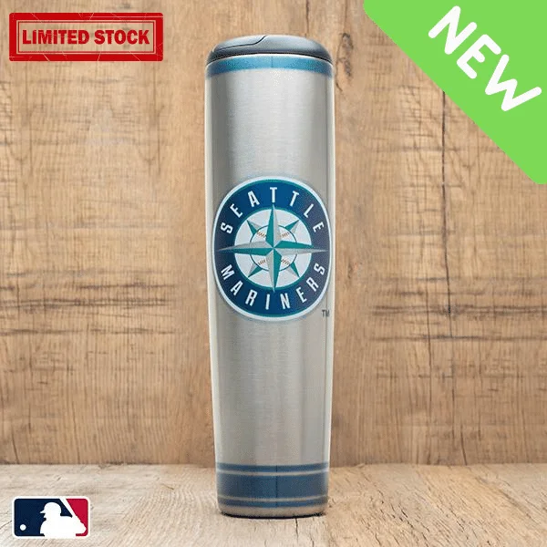 Large iced coffee tumblers-Seattle Mariners Metal Dugout Mug | Stainless Steel Baseball Bat Mug