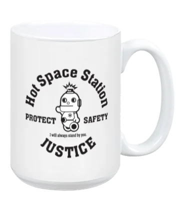 Sleek copper water mugs-Space Station Justice - Mug