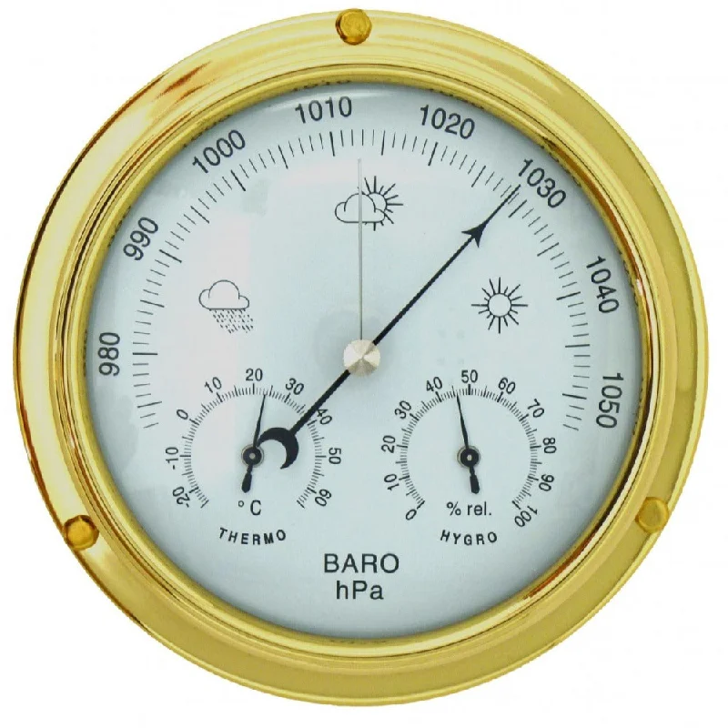 Modern wall art prints-Tabic Clocks Solid Brass Barometer with Hygrometer and Thermometer gauges