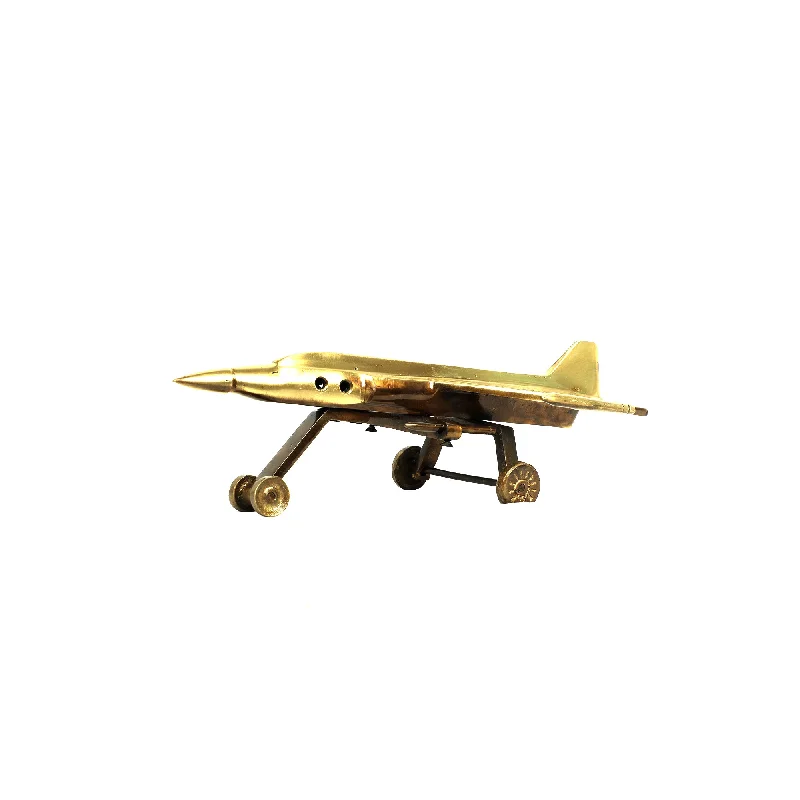 Sleek stainless wall art-Brass Airjet Toy