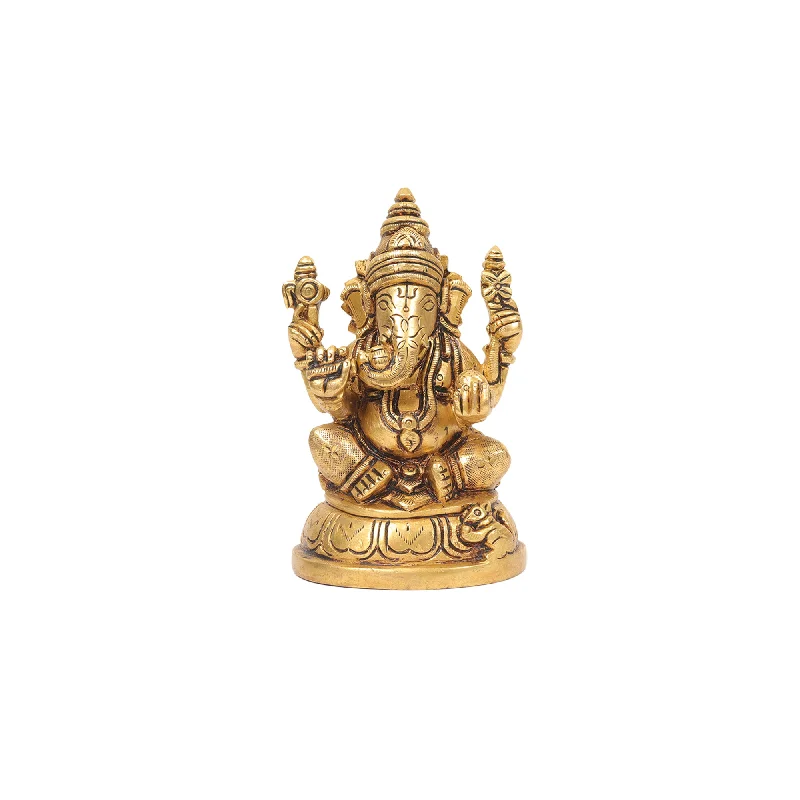 Vintage brass accent lamps-BRASS GANESHA