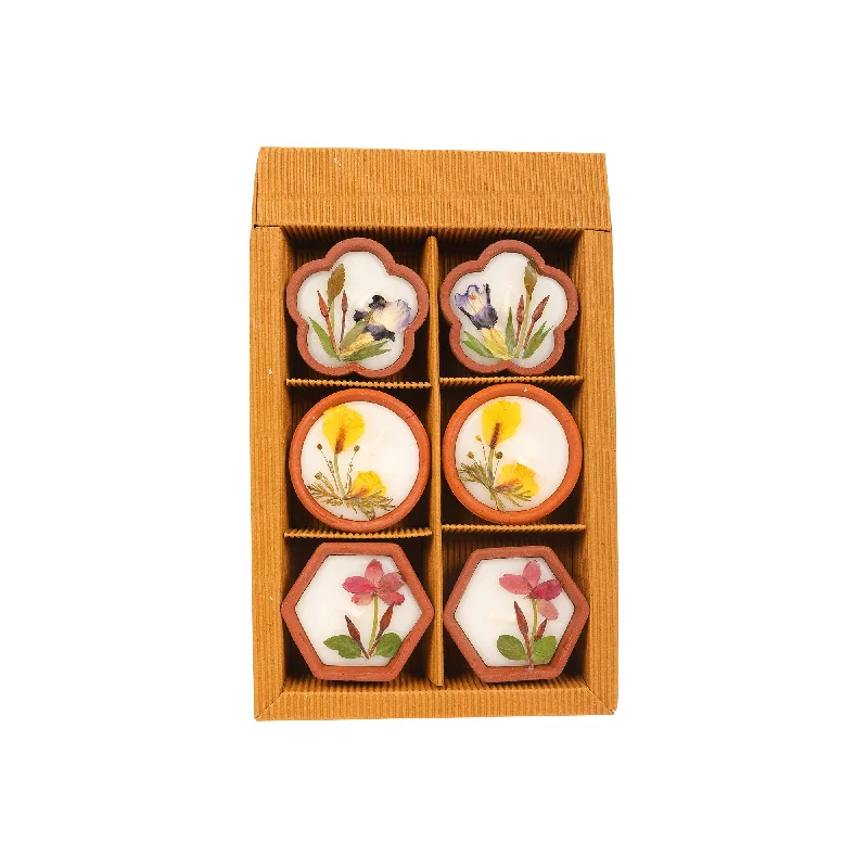 Stylish woven wall baskets-FRAGRANCE DIYA SET OF 6 ( LEMONGRASS)