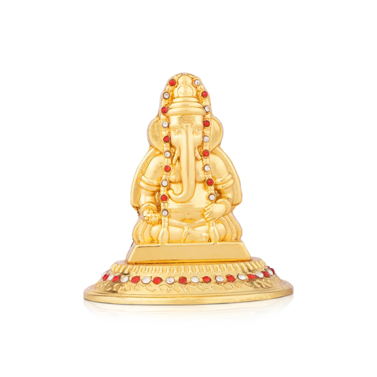 Stylish woven accent rugs-Ganesh Statue - 2.5 x 5 Inches | Metal Vinayaka Idol / Ganesh Idol for Pooja