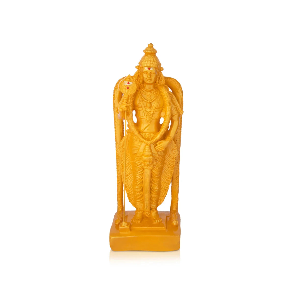 Cute animal figurines for decor-Murugan Statue - 9.5 x 5.5 Inches | Resin Statue/ Antique Finish Muruga Statue for Pooja