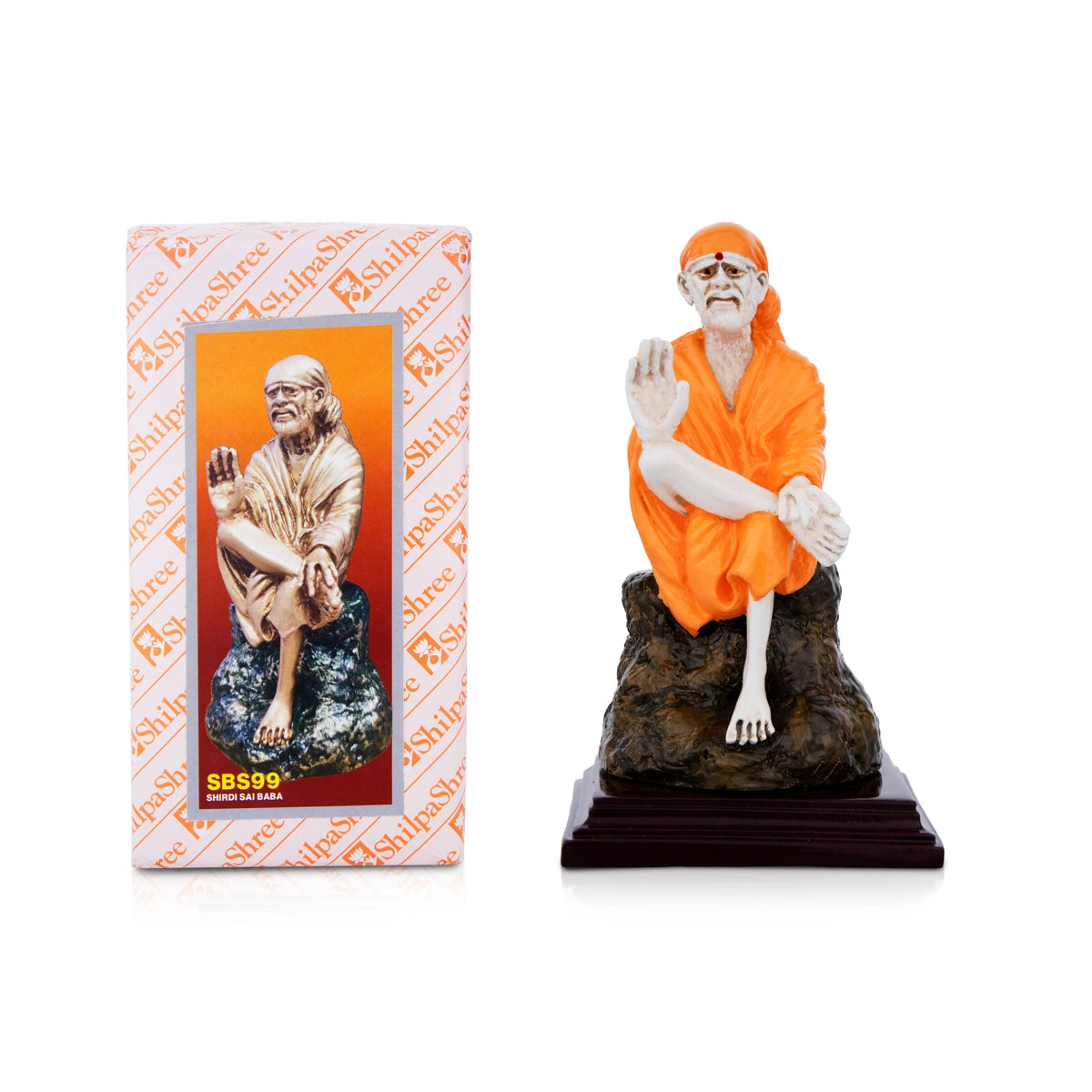 Stylish woven storage baskets-Shirdi Saibaba - 5 Inches | Sai Baba Murti/ Marble Dust Saibaba Statue/ Sai Baba Idol for Home