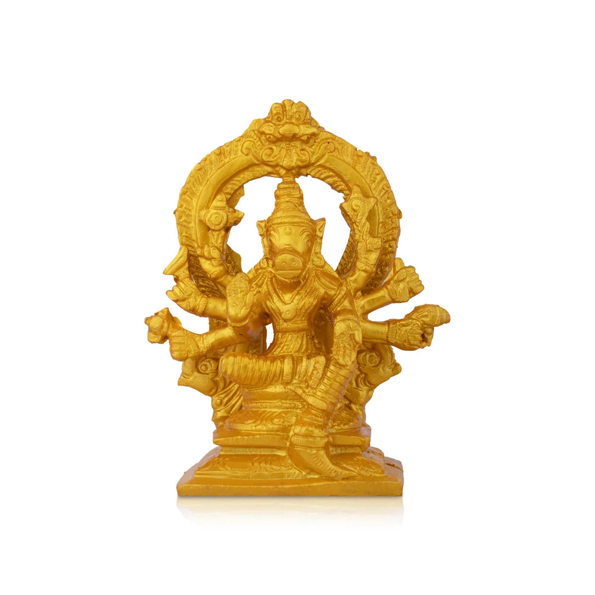 Elegant marble candle holders-Varahi Idol - 4 x 3.5 Inches | Resin Statue/ Gold Finish Varahi Amman Statue for Worship