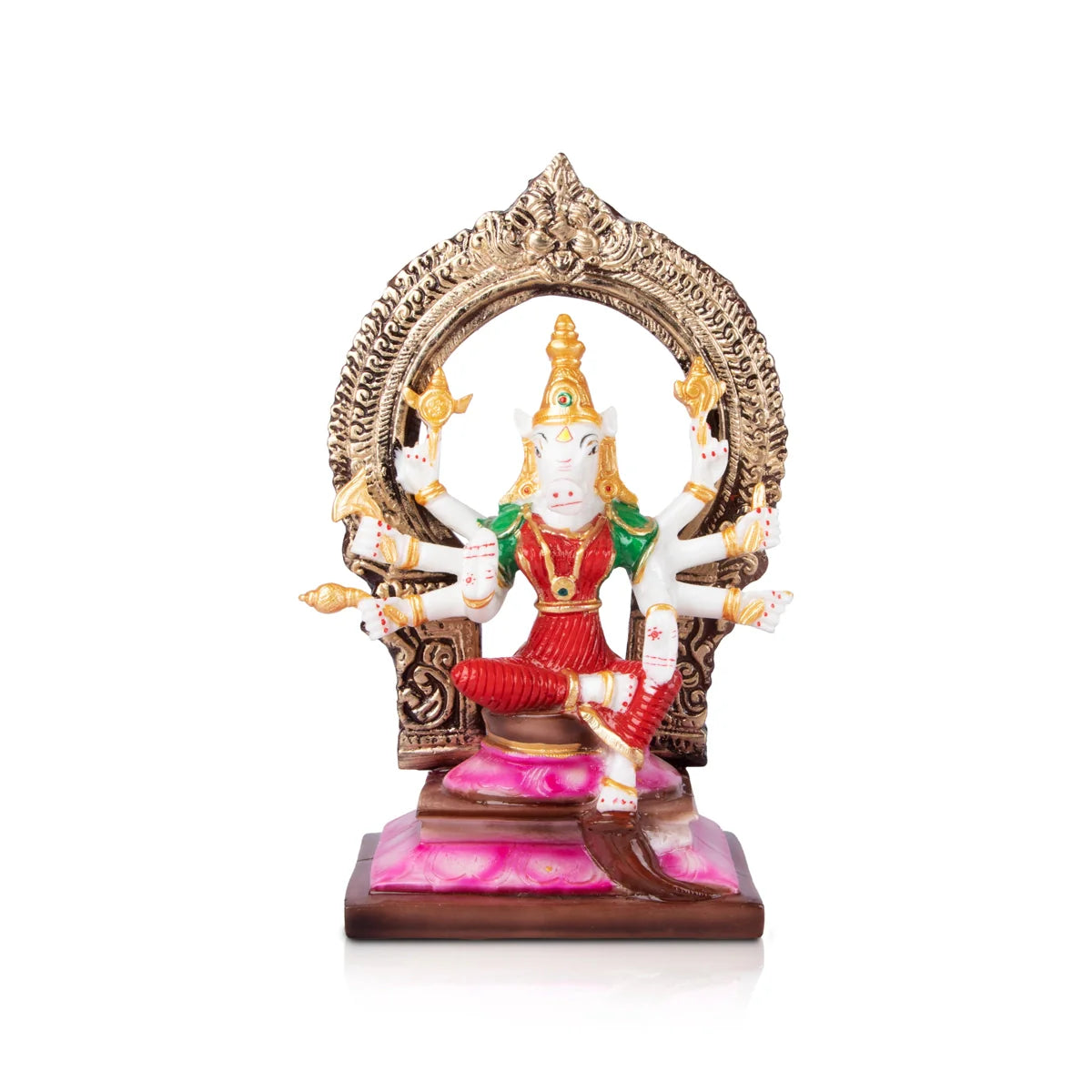 Retro macrame plant hangers-Varahi Idol - 9 x 6.5 Inches | Resin Statue/ Varahi Amman Statue for Worship