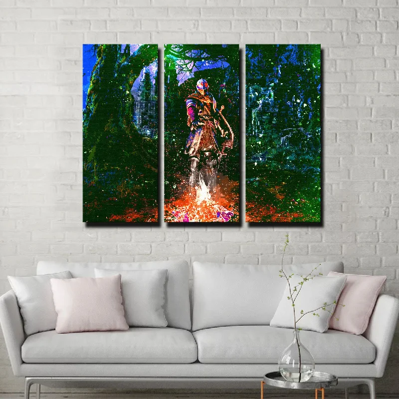 Elegant crystal figurines-Abstract Dark Souls Canvas Set