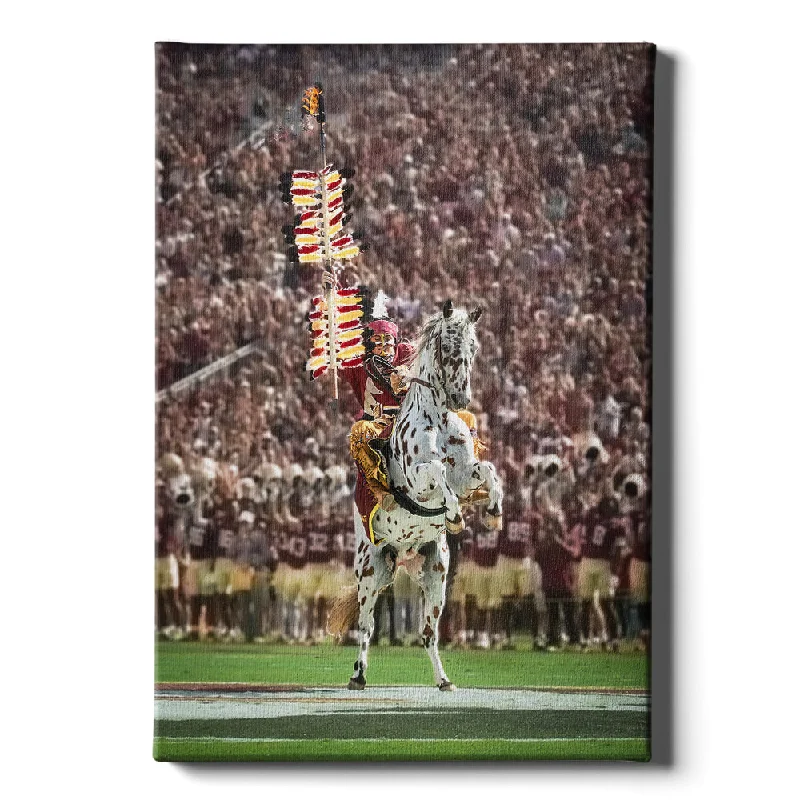 Sleek stainless steel sculptures-Florida State Seminoles - Chief Osceola Portrait