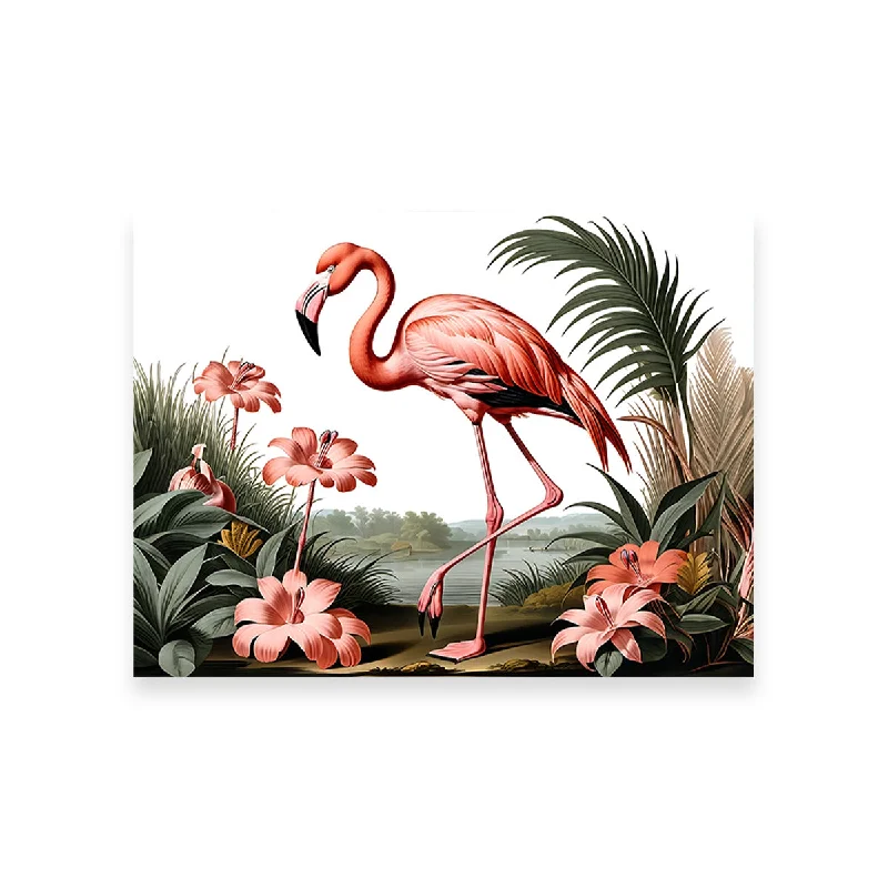 Minimalist glass candle lanterns-JJ Audubon's Style Flamingo