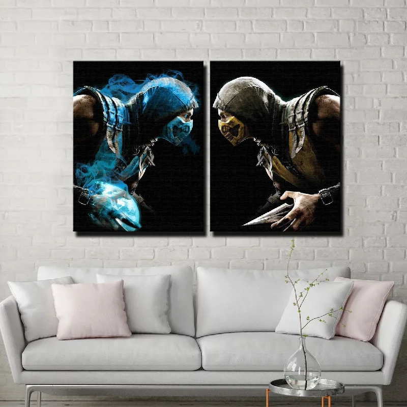 Cozy knit blankets for winter-Mortal Kombat 2 Piece Canvas