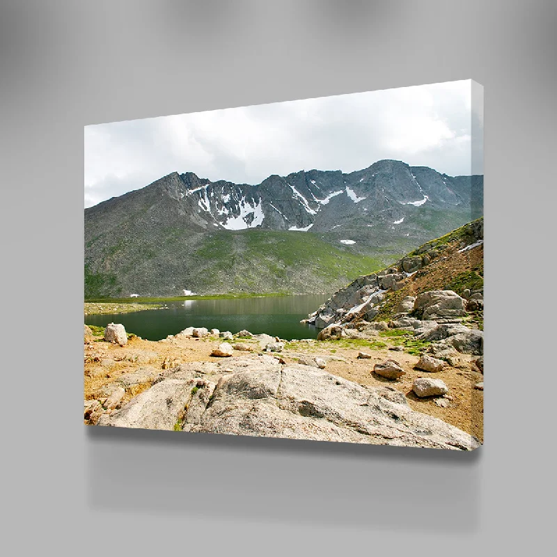 Sleek stainless wall art-Mount Evans