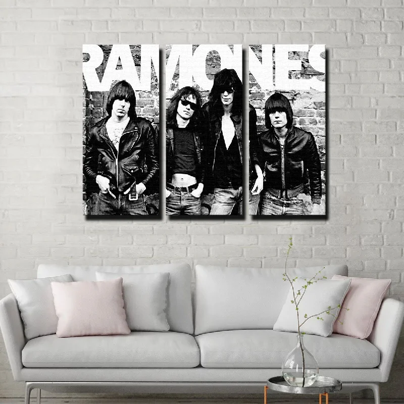 Hand-painted pottery planters-Ramones Canvas Set