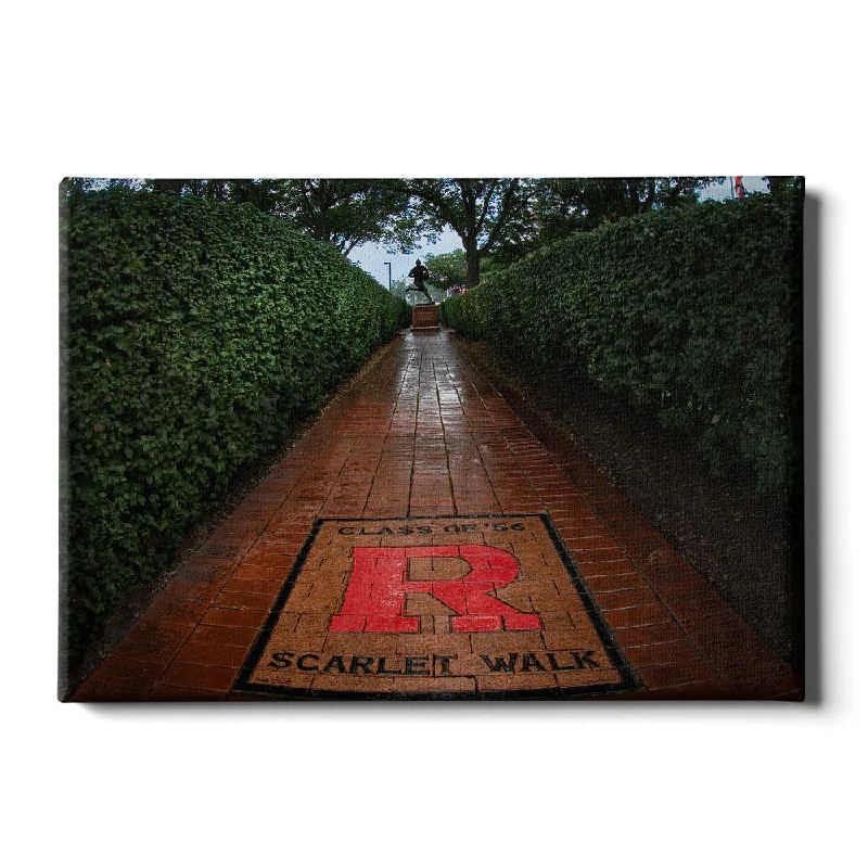 Rustic wooden table decor-Rutgers Scarlet Knights - Scarlet Walk