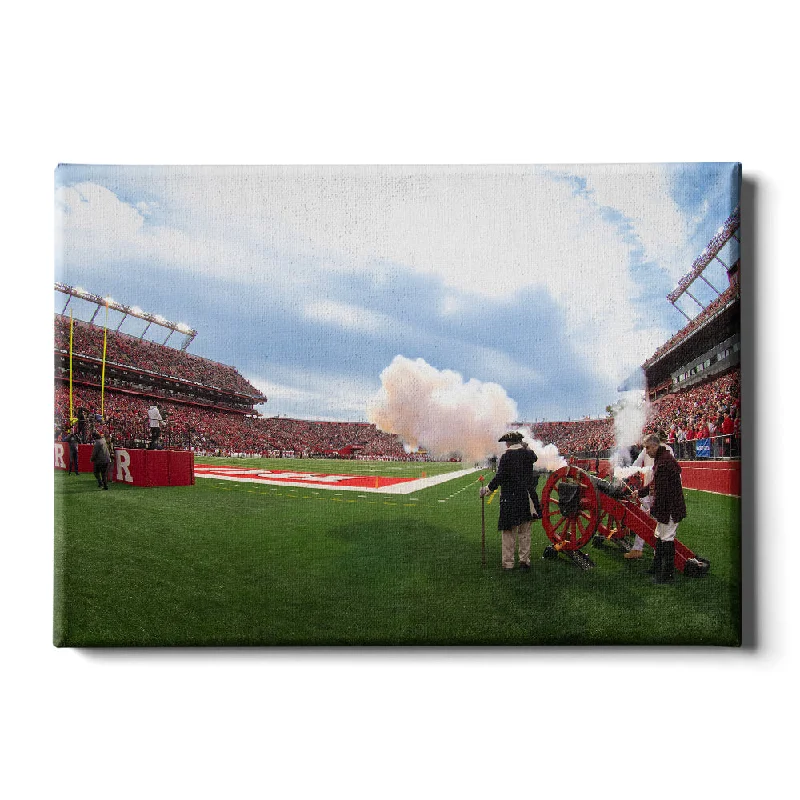 Rustic burlap accent pillows-Rutgers Scarlet Knights - Score