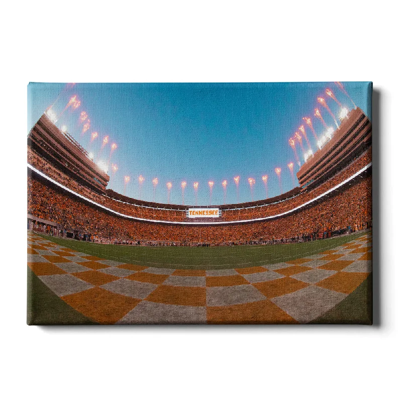 Bold red wall mirrors-Tennessee Volunteers - Fisheye View Neyland Stadium