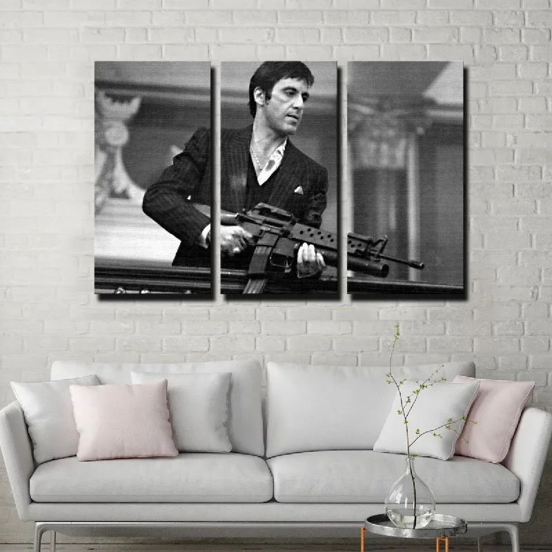 Handmade pottery wall clocks-Tony Montana Canvas Set