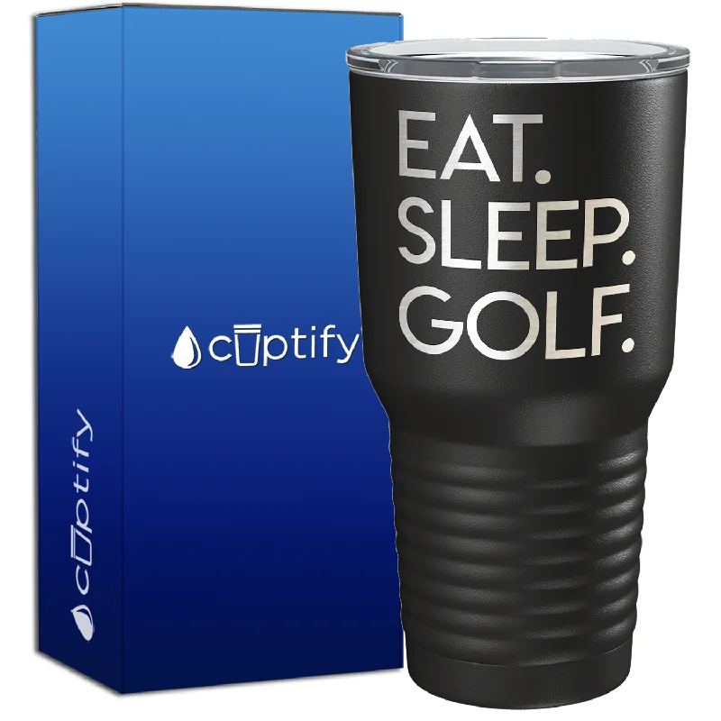 Shatter-resistant glass cups-Eat Sleep Golf 30oz Golf Tumbler