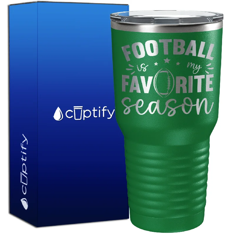 Cute animal-themed mugs-Football is my Favorite Season 30oz Football Tumbler