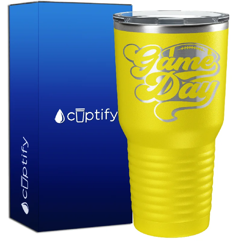 Color-changing ceramic cups-Game Day Football 30oz Football Tumbler