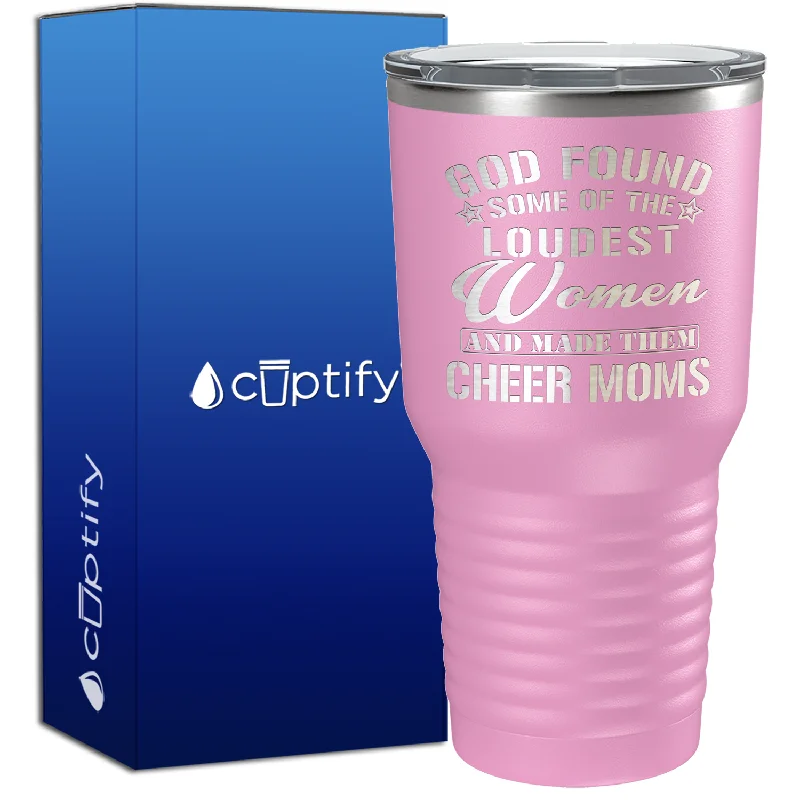 Glitter-decorated tumblers for fun-God Found Some of the Loudest Women 30oz Cheer Tumbler