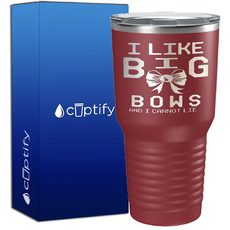 Shatterproof plastic wine cups-I Like Big Bows 30oz Cheer Tumbler