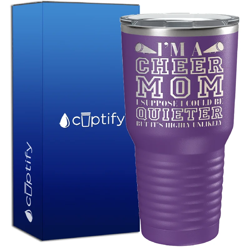 Leak-proof tumblers for travel-I'm a Cheer Mom 30oz Cheer Tumbler