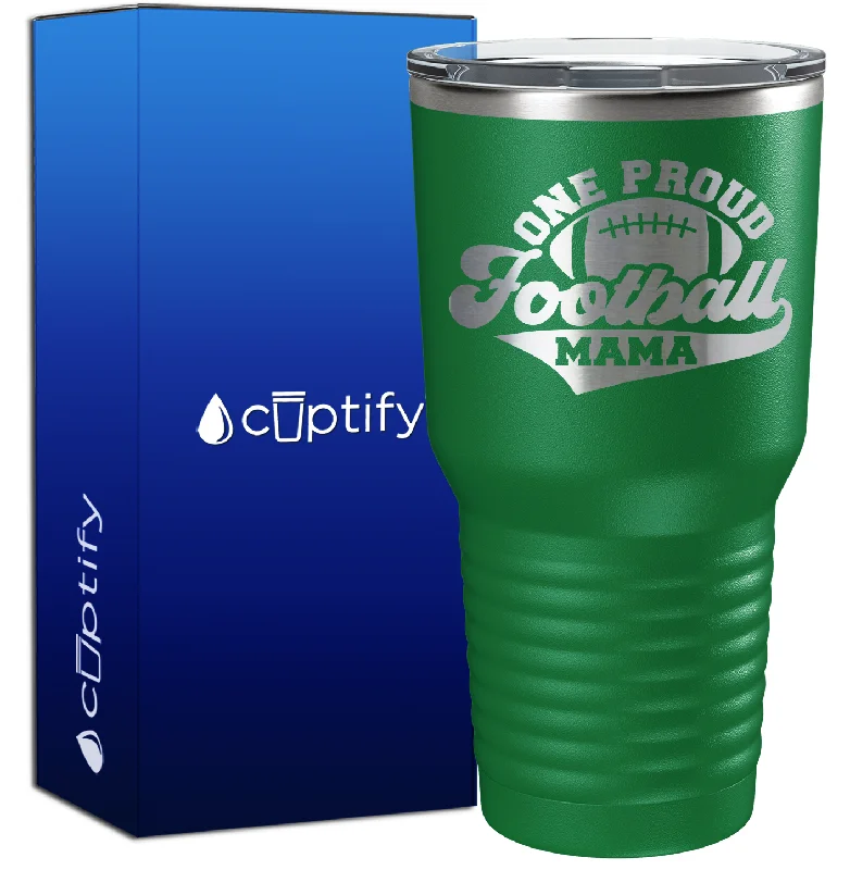 Sleek copper water mugs-One Proud Football Mama 30oz Football Tumbler