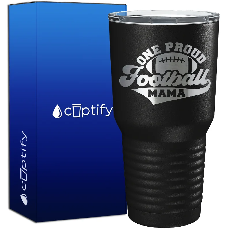 Shatter-resistant glass cups-One Proud Football Mom 30oz Football Tumbler