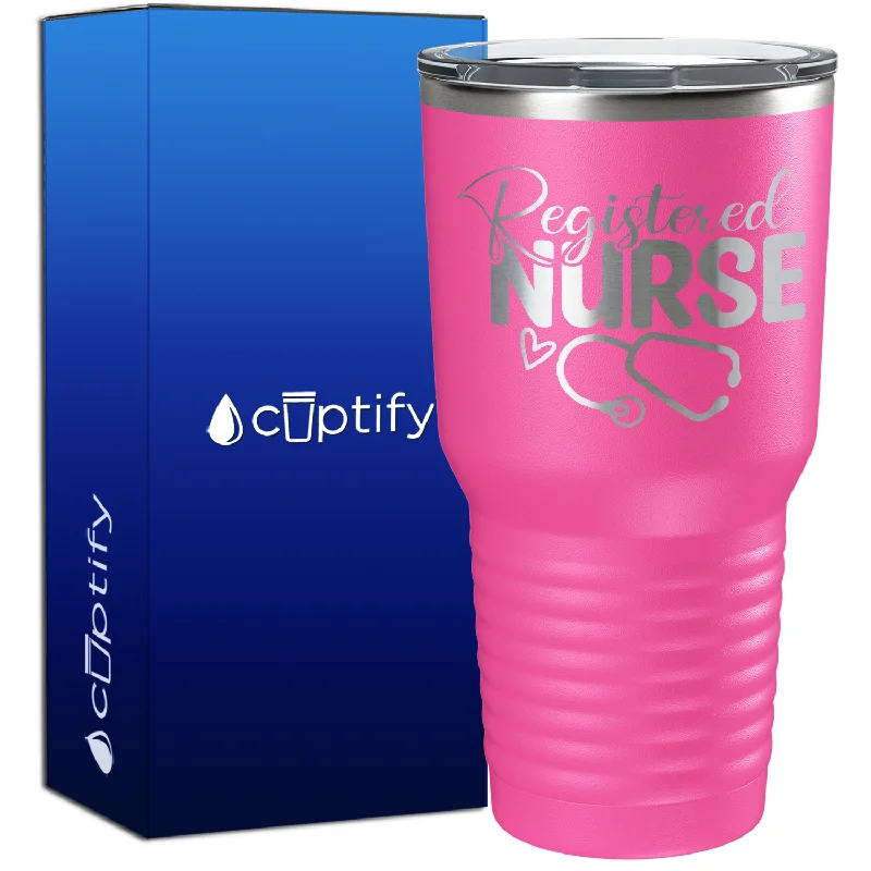 Novelty animal-shaped mugs-Registered Nurse Stethoscope 30oz Nurse Tumbler